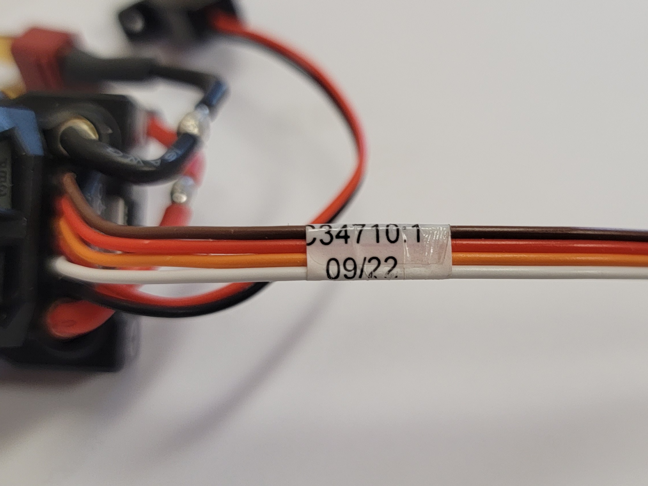 ESC Receiver Wire date code example ESC Receiver Wire date code example